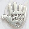 Zinc Alloy Hand Pendants, plated, with letter pattern nickel, lead & cadmium free 