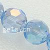 Round Crystal Beads, AB color plated, handmade faceted 16mm Inch 