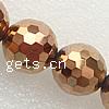 Round Crystal Beads, full plated, handmade faceted 16mm Inch 