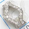 Rhinestone Spacer Bar, with Zinc Alloy, Cat, plated  & with Mideast rhinestone nickel free 