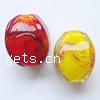 Handmade Lampwork Beads, Oval, 25X26X20mm, Sold by PC