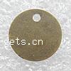 Brass Stamping Pendants, Flat Round, plated 