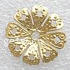 Brass Bead Cap, Flower, plated Approx 2mm 