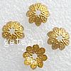 Brass Bead Cap, Flower, plated Approx 2mm 