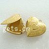 Brass Locket Pendants, Heart, plated, with flower pattern 