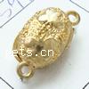 Brass Magnetic Clasp, Oval, plated, magnetism about 3000 gauss & single-strand 