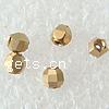 Faceted Brass Beads, plated 3mm 