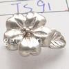 Brass Magnetic Clasp, Flower, plated 