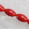 Natürliche Korallen Perlen, oval, rot, Klasse AA, 6x3mm, Länge:16 ZollInch, ca. 65PCs/Strang, verkauft von Strang