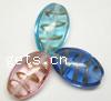 Handmade Lampwork Beads, Flat oval, 25x17x10mm, Sold by PC