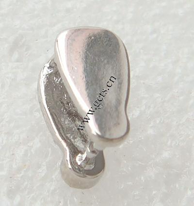 Brass Pinch Bail, Teardrop, plated, with rhinestone, more colors for choice, 10x5mm, Sold By PC