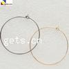 Brass Hoop Earring Components, plated 25mm 