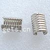 Iron Cord Tips, Rectangle, plated 