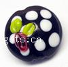 Handmade Lampwork Beads, Flat round, 16x10mm, Sold by PC