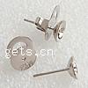 Brass Earring Stud Component, stainless steel post pin, plated 7mm 