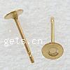 Brass Earring Stud Component, stainless steel post pin, plated 5mm,12mm 