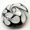 Handmade Lampwork Beads, Flat round, 20x18x10mm, Sold by PC