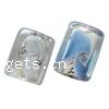 Handmade Lampwork Beads, Rectangle, 15x11x9mm, Sold by PC