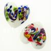 Handmade Lampwork Beads, Heart, 35X35X17mm      , Sold by PC