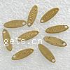 Brass Extender Chain Drop, Flat Oval, plated, with letter pattern 