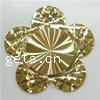 Brass Stamping Pendants, Flower, gold color plated, flower cut 
