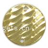 Brass Stamping Connector, Flat Round, flower cut & 1/1 loop, original color 