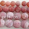 Natural Effloresce Agate Beads, Round shape, red agate Sold per  Strand