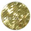 Brass Stamping Pendants, Flat Round, gold color plated, flower cut 