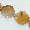 Yellow Agate Beads ,Eight-square, 42x40x5mm, Sold per 16-Inch Strand