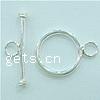 Sterling Silver Toggle Clasp, 925 Sterling Silver, Round, single-strand Approx 4.8mm 