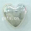 Sterling Silber Flache Perlen, 925 Sterling Silber, flacher Herz, plattiert, glatt, keine, verkauft von PC