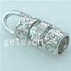 Sterling Silver End Caps, 925 Sterling Silver, Tube, plated, hollow 