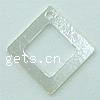 Sterling Silver Pendants, 925 Sterling Silver, Rhombus, plated 