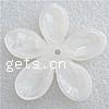 Natürliche weiße Muschelperlen, Blume, 5 Blütenblatt, 35x35x3mm, verkauft von PC