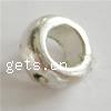 Zinc Alloy Large Hole Beads, Rondelle, plated, smooth cadmium free 