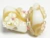 Handmade Lampwork Beads, Square, 13X9mm, Sold by PC