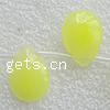 Gefärbte Jade Perlen, gefärbter Marmor, Tropfen, gelb, 14x10x5mm, Bohrung:ca. 1mm, Länge:16 ZollInch, 28PCs/Strang, verkauft von Strang