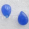 perle en jade tient, marbre teint, larme, bleu Environ 1mm pouce Vendu par brin