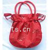 Satin Jewelry Pouches Bags, with Plastic Sequin, Rectangle, mixed colors 