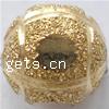 Brass Stardust Beads, Round, plated, flower cut 8mm Approx 1.8mm 