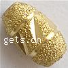 Brass Stardust Beads, Oval, plated, flower cut 