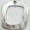 Metal Alloy Charm Connector, Zinc Alloy, Rectangle & 1/1 loop Approx Approx 