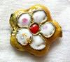 Filigrane Cloisonné Perlen, Blume, mit Blumenmuster, 16x16x4mm, verkauft von PC