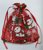 Organza Jewelry Pouches Bags, Christmas jewelry, red 