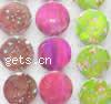 Painted Shell Beads, Flat Round 25mm Approx 15 Inch, Approx 