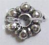 Perles intercalaires en alliage de zinc, fleur, Placage, plus de couleurs à choisir, protéger l'environnement, sans nickel, plomb et cadmium, 8mm, Environ Vendu par kg
