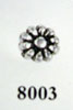 Plating Plastic Beads, Flower, antique silver color plated 