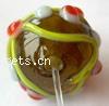 Handmade Lampwork Beads, Rondelle, 10x11mm, Sold by PC