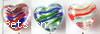 Handmade Lampwork Beads, Heart, 26mm, Sold by PC
