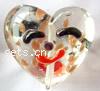 Handmade Lampwork Beads, Heart, 25mm, Sold by PC